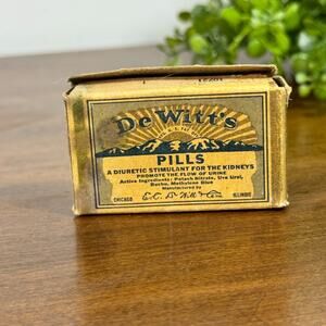 Vintage DeWitt's Pills Kidney Diuretic Stimulant Box Only Chicago IL